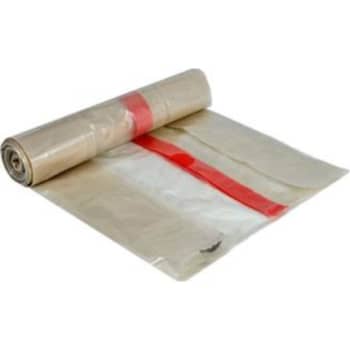 Affaldssæk m/snørre, 70 x 101 cm, klar plast, 100 l, 10 stk./rl.