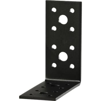 Vinkelbeslag 406, m/rib, 90 x 90 x 40 x 3,0 mm, sort