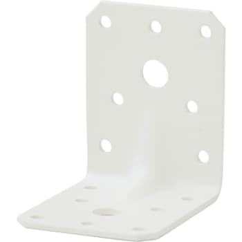 Vinkelbeslag 470, m/rib, 70 x 70 x 55 x 2,5 mm, hvid