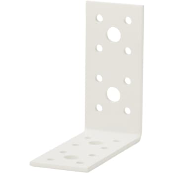 Vinkelbeslag 406, m/rib, 90 x 90 x 40 x 3,0 mm, hvid