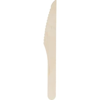 Kniv i voksbehandlet træ, natur, 16,5 cm, 100 stk.