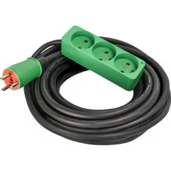 Blue Electric kabelsæt med 3-stikdåse, 3x1,5mm², 10 m