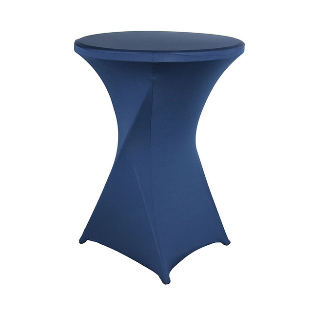 Strækdug til høj cafébord - Ø60 x 110cm, Marineblå