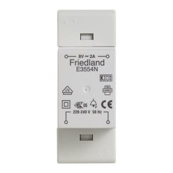 Ringetrafo 8V 2A E3554N for din-skinne/væg