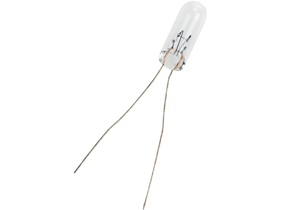 T1 1/2 trådlampe - 12V / 100mA / 1,2W (Ø4,9x13mm)