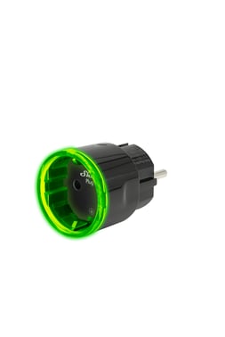 Shelly Plug PM Gen3 Sort - WiFi 16A smartplug med effektmåler uden relæ