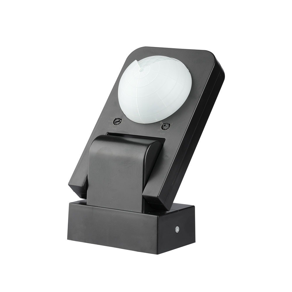Sort Infrarød Bevægelsessensor med IP65 beskyttelse (Maks: 1000W LED)