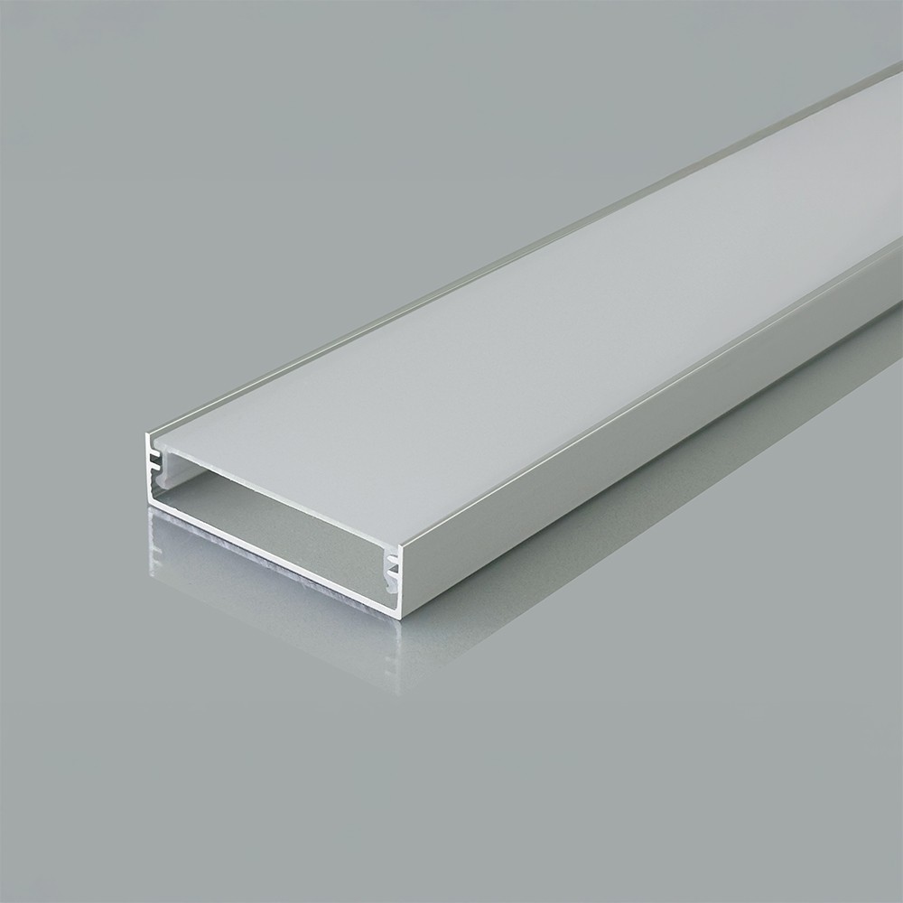 2000mm VT-71001 monteringssæt med diffuser til LED strip, sølv, 40x10mm, V-Tac Pro serie, 5 års garanti