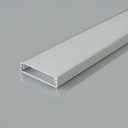 2000mm VT-71001 monteringssæt med diffuser til LED strip, sølv, 40x10mm, V-Tac Pro serie, 5 års garanti