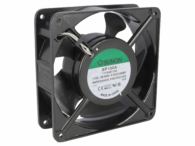 AC Blæser - 120x120x38mm 115VAC 20W, Kugleleje