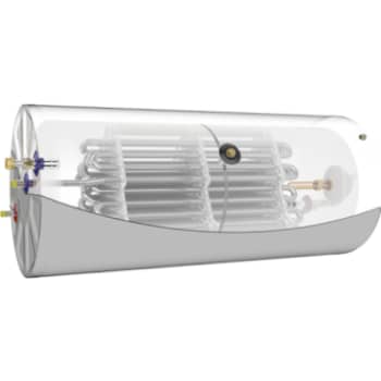 Isoleret akkumuleringstank m/ sanitetsspiral - 200 l - Liggende
