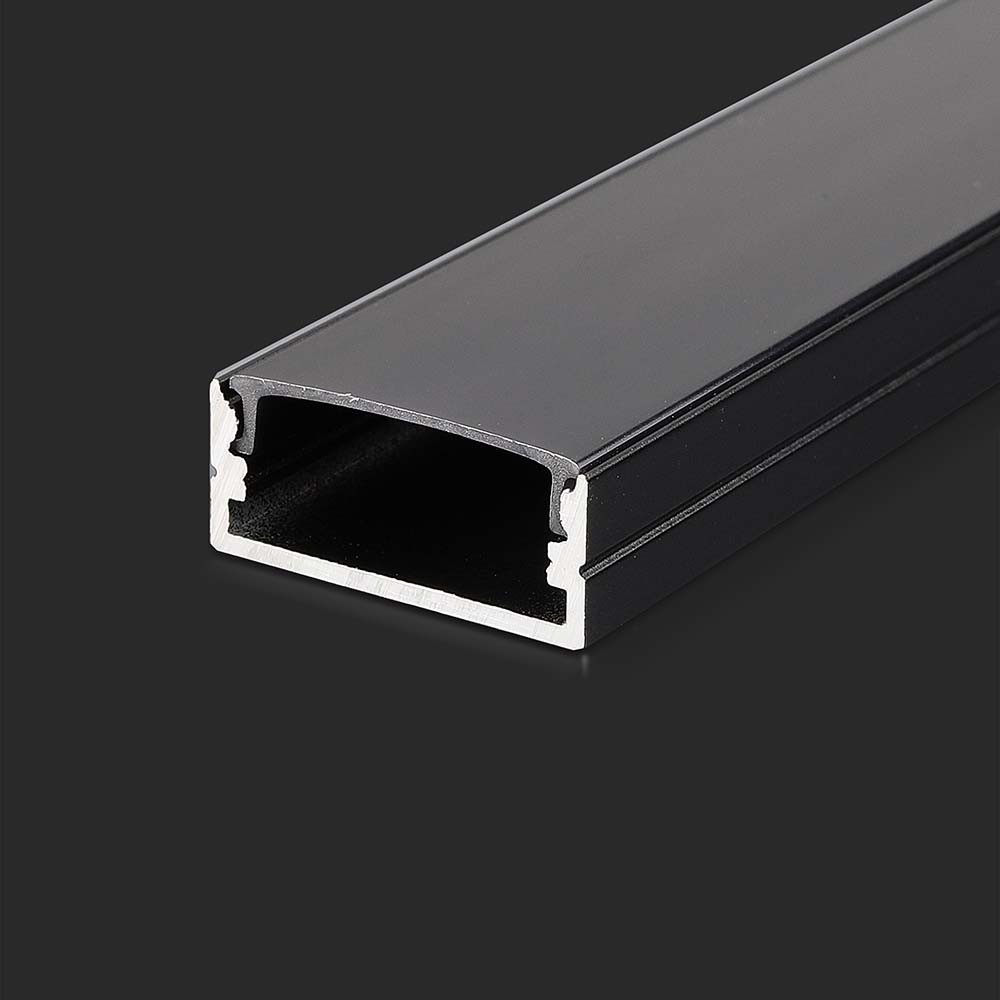 LED-strip monteringssæt i sort, 2000x23,5x10mm - Nem og praktisk løsning til at montere dine LED-strips.