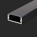 LED-strip monteringssæt i sort, 2000x23,5x10mm - Nem og praktisk løsning til at montere dine LED-strips.