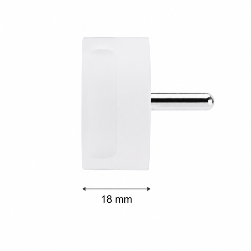 NORM stikprop u/jord 13A/250V HVID