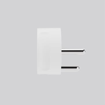 NORM K  Minimalistisk dansk stikprop  Hvid  Med jord 13A/250~