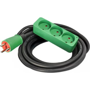 Blue Electric kabelsæt 5m neopren 3-stikdåse m/jord 3x1,5mm2