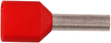 Isoleret TWIN-terminalrør A1-10ETT2 2x1mm2 L10 Rød