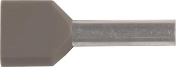 Isoleret TWIN-terminalrør A2,5-10ETT2 2x2,5mm2 L10 Grå
