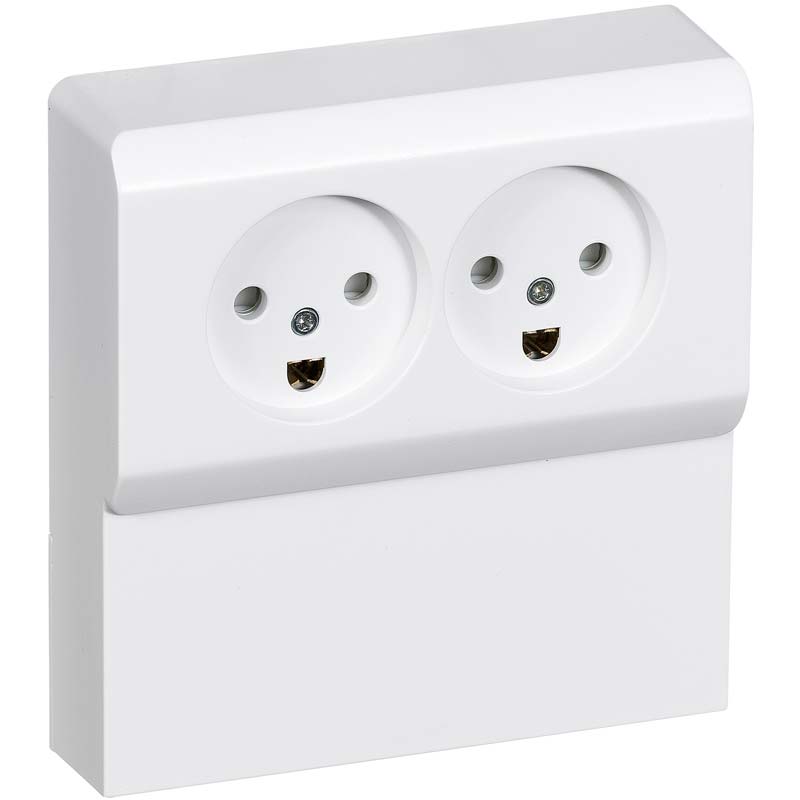 OPUS 66 standard stikkontakt panel udv dobb hvid