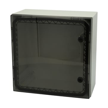 Vægskab ARCA 400x400x210 UL lablet med transparent dør 2 låse uden monteringsplade RAL7035 IP66