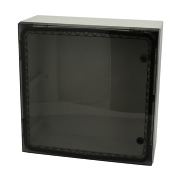 Vægskab ARCA 500x500x210 UL lablet med transparent dør 2 låse uden monteringsplade RAL7035 IP66