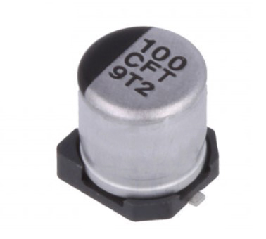 SMD elektrolytkondensator - 100uF / 16V, C hus (FT)