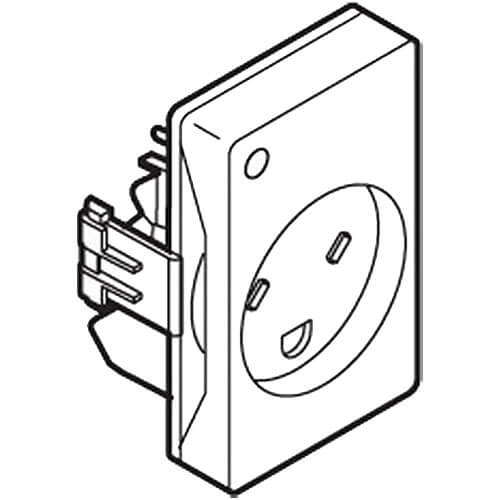 LK clik line stikkontakt EDB m jord m lampe  hvid