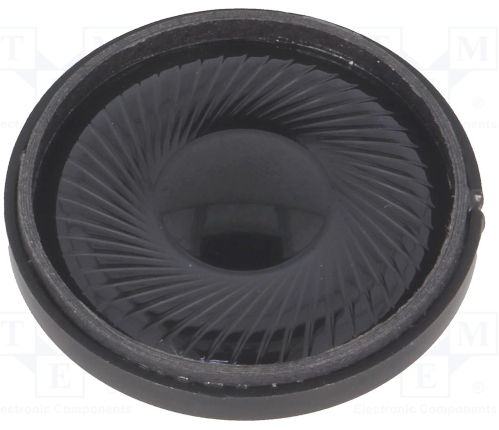 Miniature højttalerelement - 1W, 8ohm, Ø36x6mm (IP65)