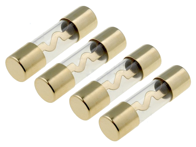 Autostereo sikring - 30A Flink, Ø38x10,3mm Forgyldt (4 stk.)