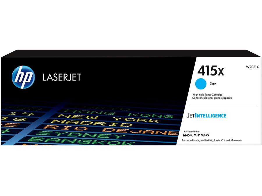 HP 415X Cyan Toner, 6000 sider, W2031X