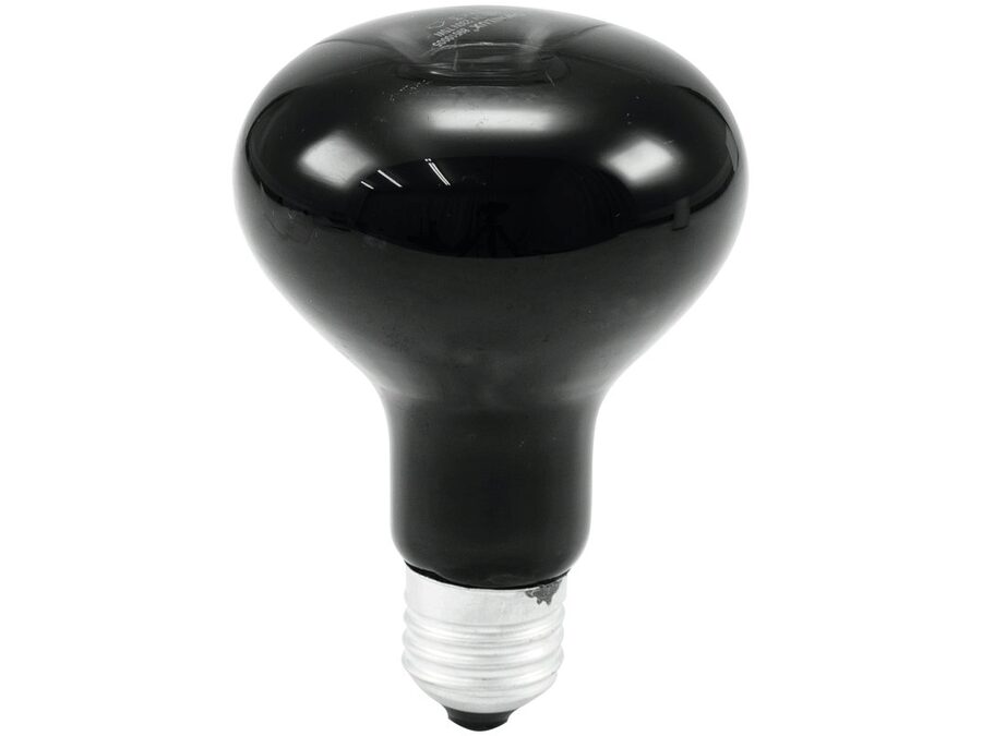 R80 spotpære - 75W / 230V, E27 sokkel, UV sortlys