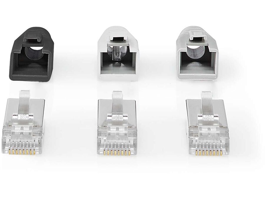 RJ45 modularstik, CAT6a FTP, Pass through (10 stk.)