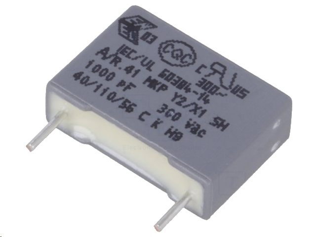 Y2 støjkondensator – 1nF 300V, ±20% (10mm)