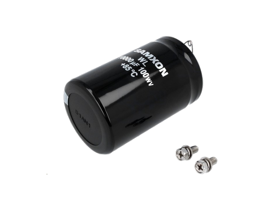 10000uF 100V elektrolyt kondensator, skruetype (Ø51x80mm)