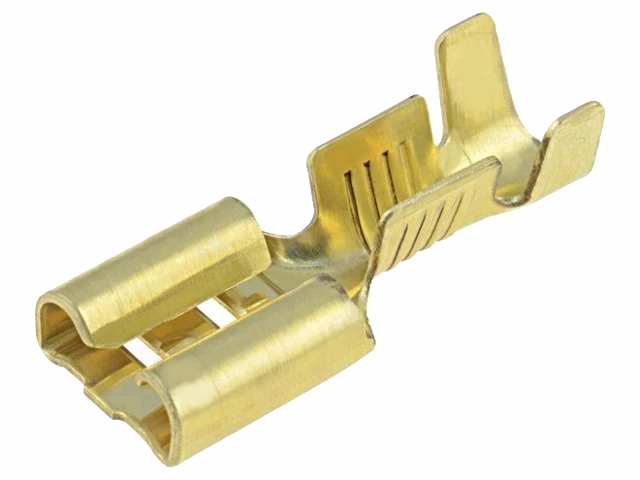 Uisoleret spadefatning - 6,3mm hun 0,5-1,5mm² (100 stk.)