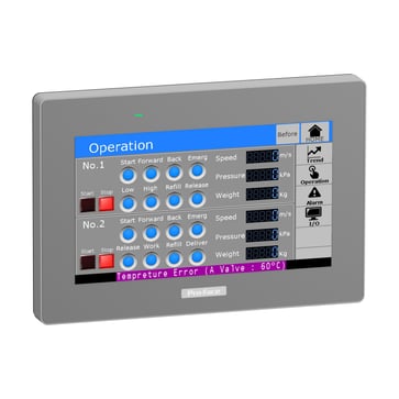 Basic touch panel modular terminal STM6000 GP-ProEX 7" Wide display 1 COM 2 Ethernet 24V DC
