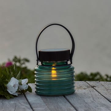 Aston Solar Krukke Ø12xH12cm Grøn/Sort/Brun