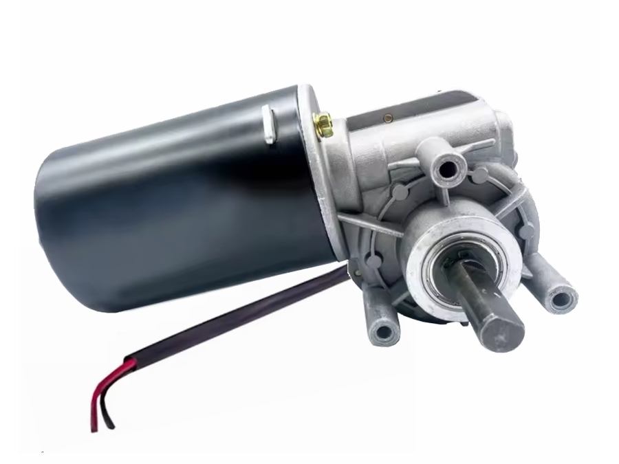 DC-snekkegearmotor - 12V 80W 30rpm, 12mm D-aksel (Ø70mm)