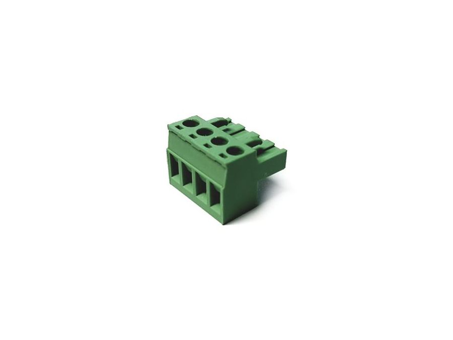 Indstik skrueterminal - 4P hun, 5mm, 2,5mm², Grøn