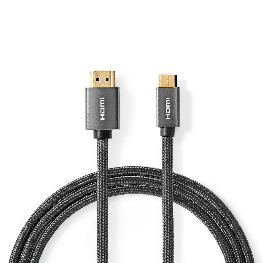 HDMI 2.0 kabel - HDMI han til mini-HDMI han m.E, slim (2m)