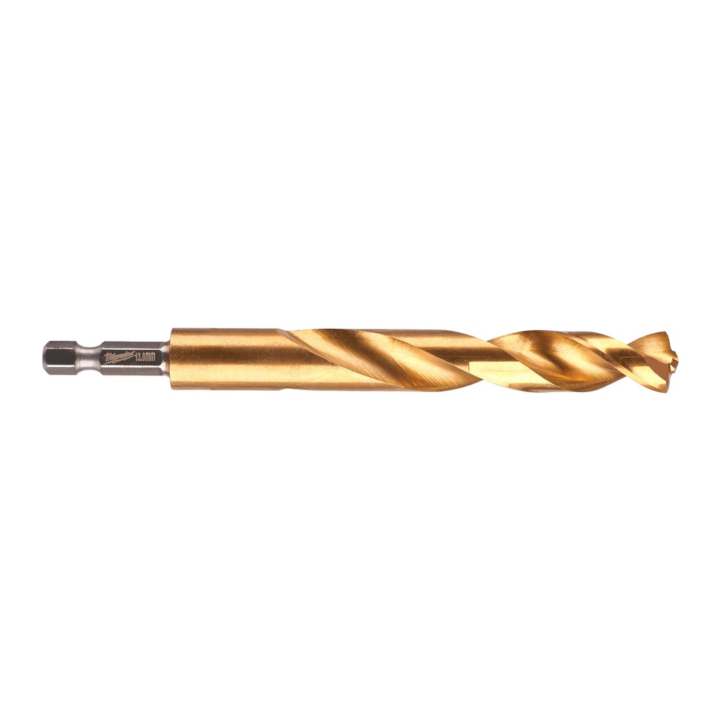 Milwaukee HSS-G TIN Shockwave metalbor, 1/4" HEX, 13,0 mm