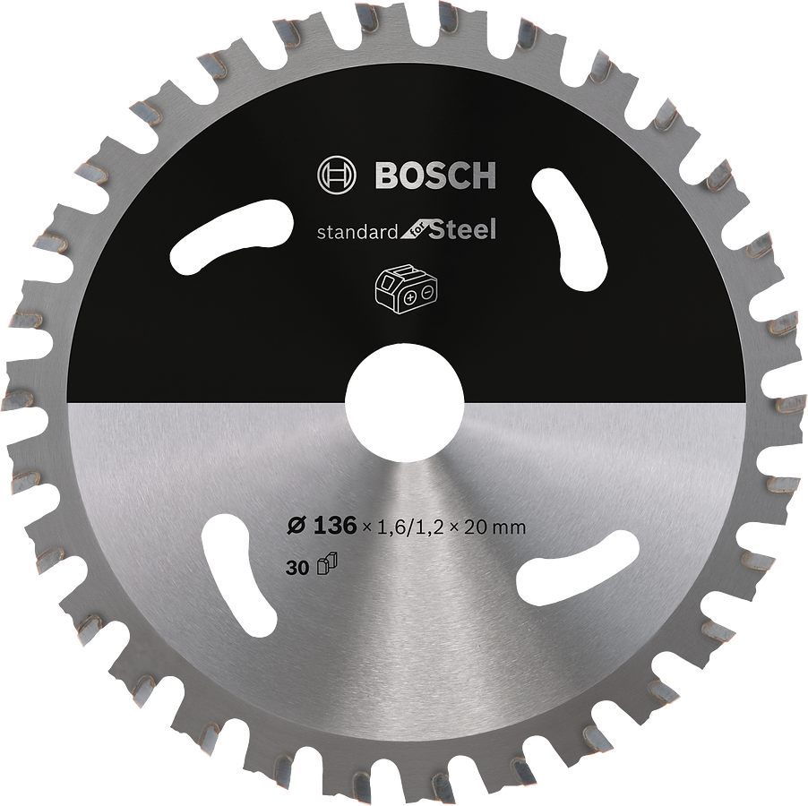 Bosch rundsavsklinge, Standard for Steel, Ø136/20 mm, 30 td