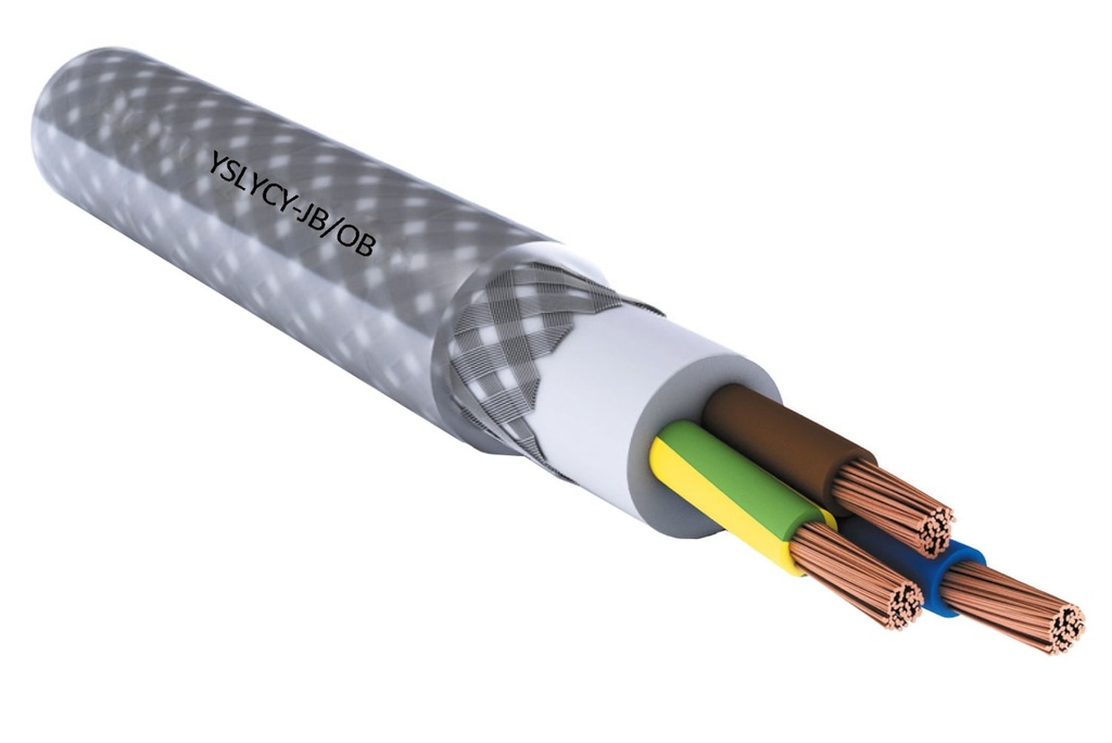 Styrekabel YSLYCY-JB 3G1,5 mm² med kobberfletskærm