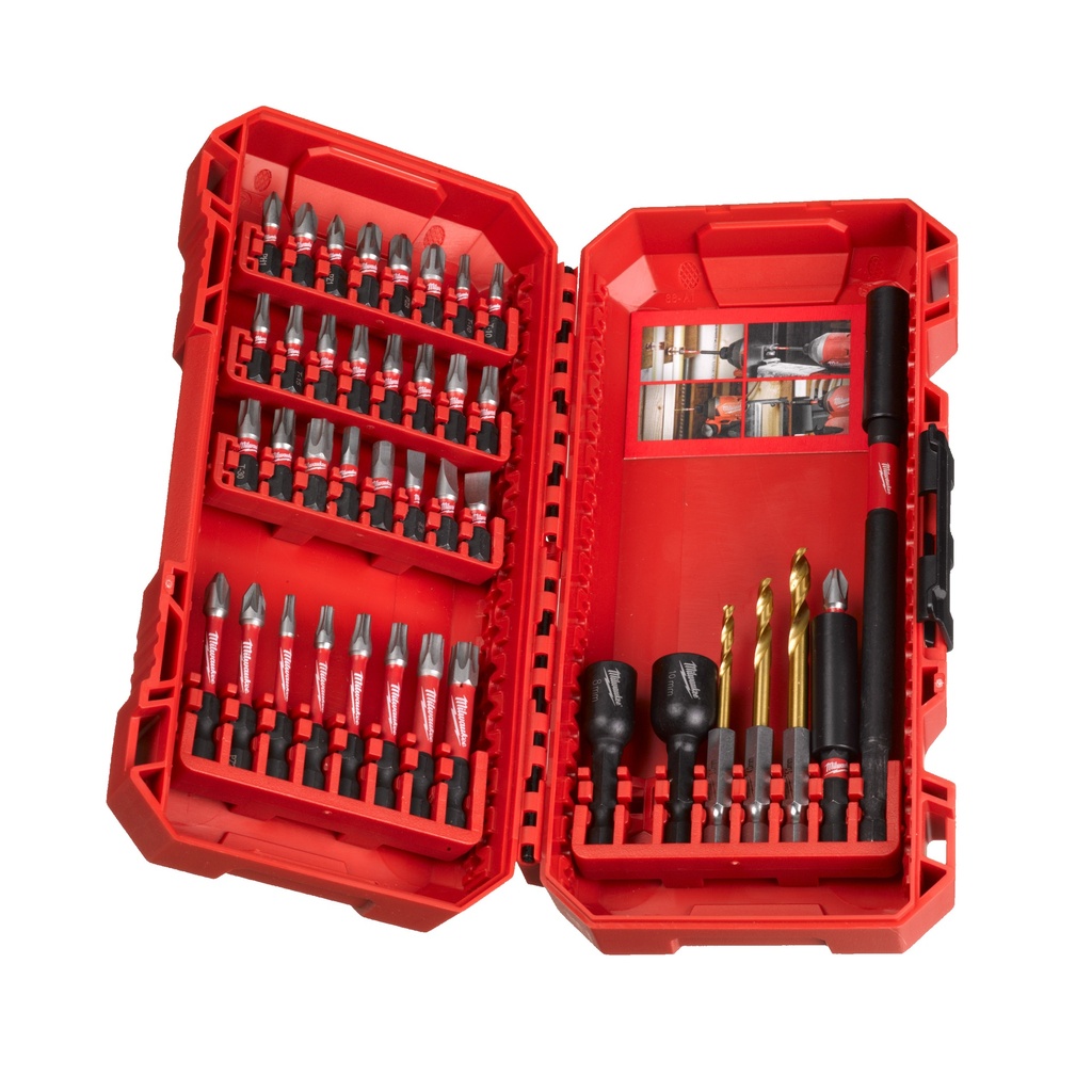 Milwaukee bitssæt shockwave D/DRI CD, 40 dele