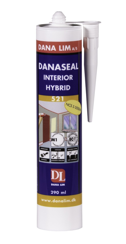 Dana Lim fugemasse Danaseal interior 521, hvid, 290 ml