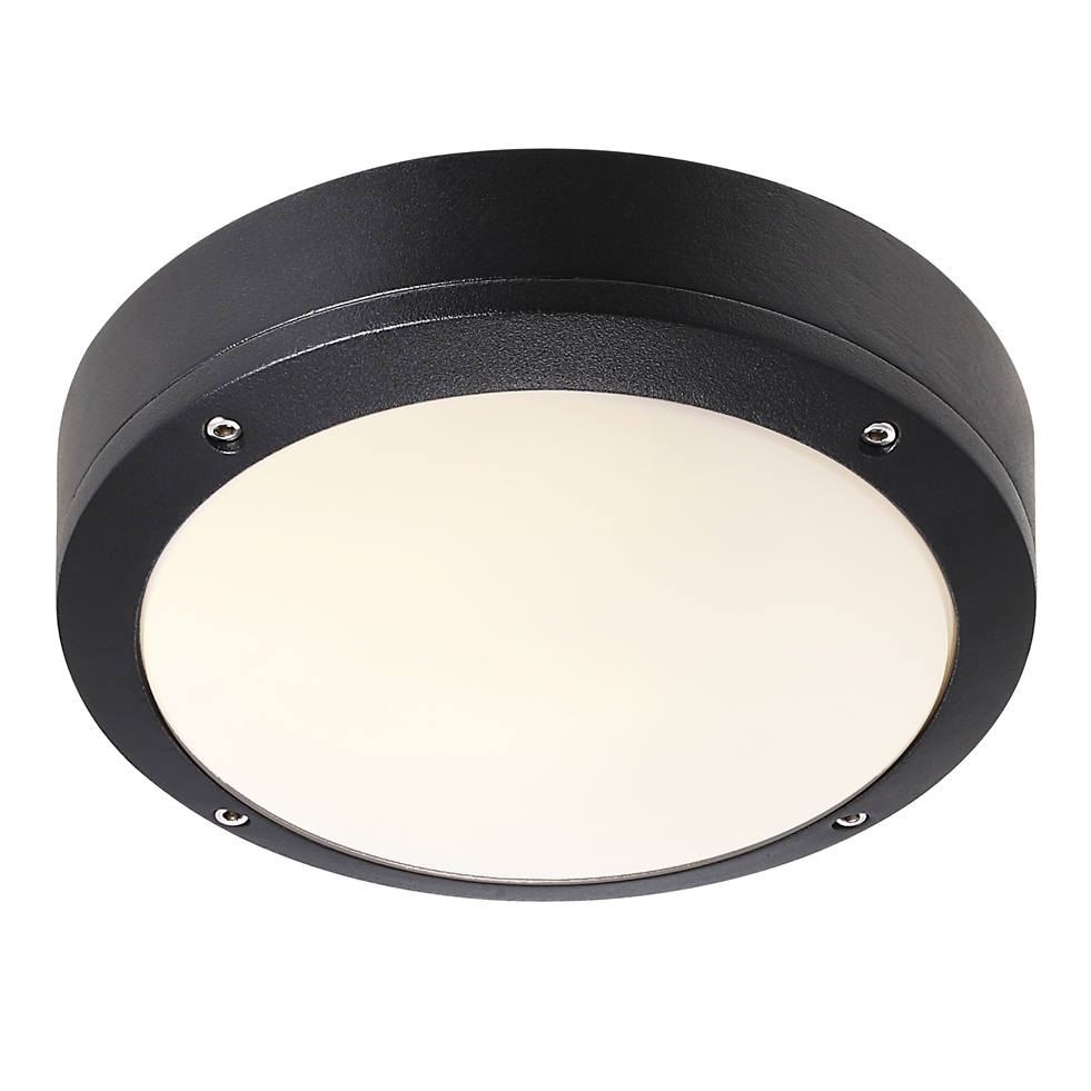 Plafond Desi 22 E27 maks. 12W IP44 aluminium sort