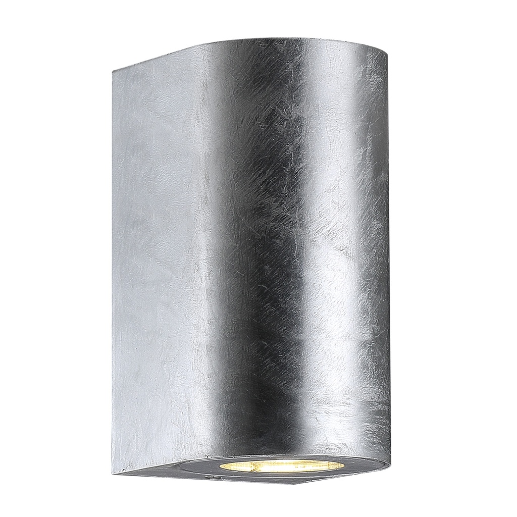 Væglampe Canto Maxi 2, GU10, galvaniseret, IP44