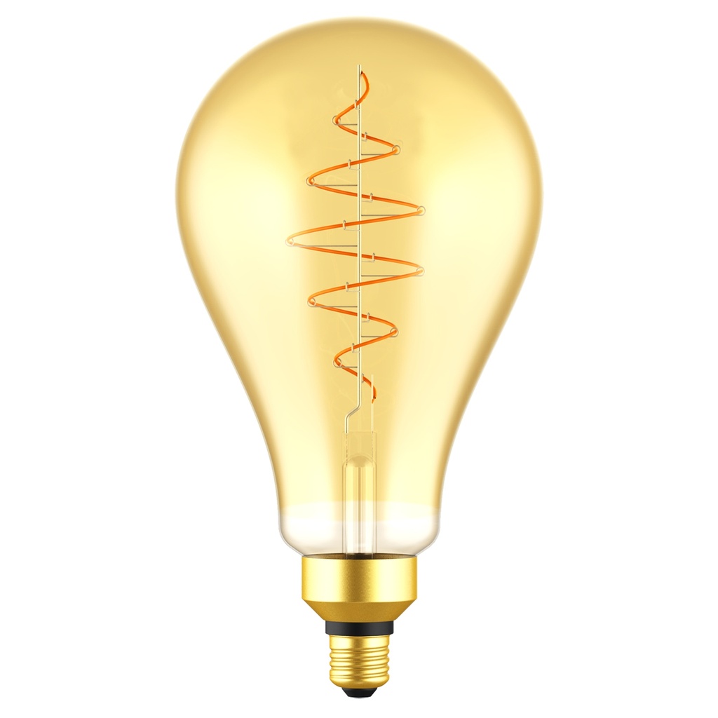 LED-Deko E27 PS160 Giant Spiral standard 8,5W, dæmpbar, guld