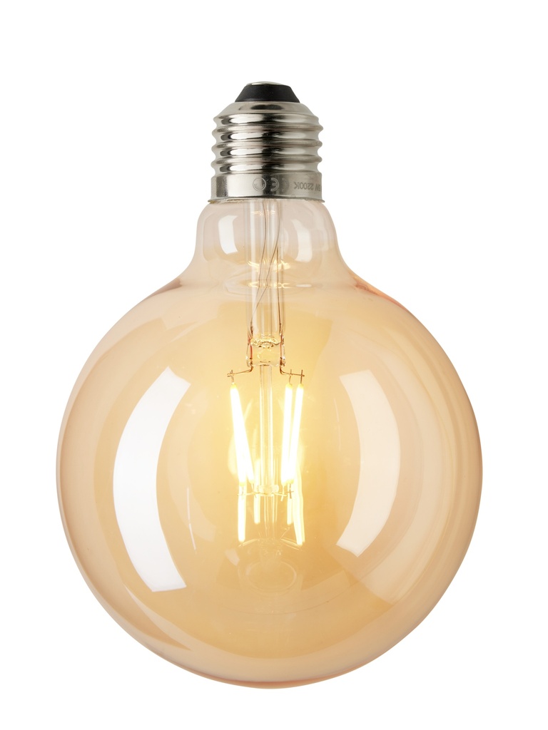 Halo Design LED-deko pære E27 G125 globe 4W, dæmpbar, amber