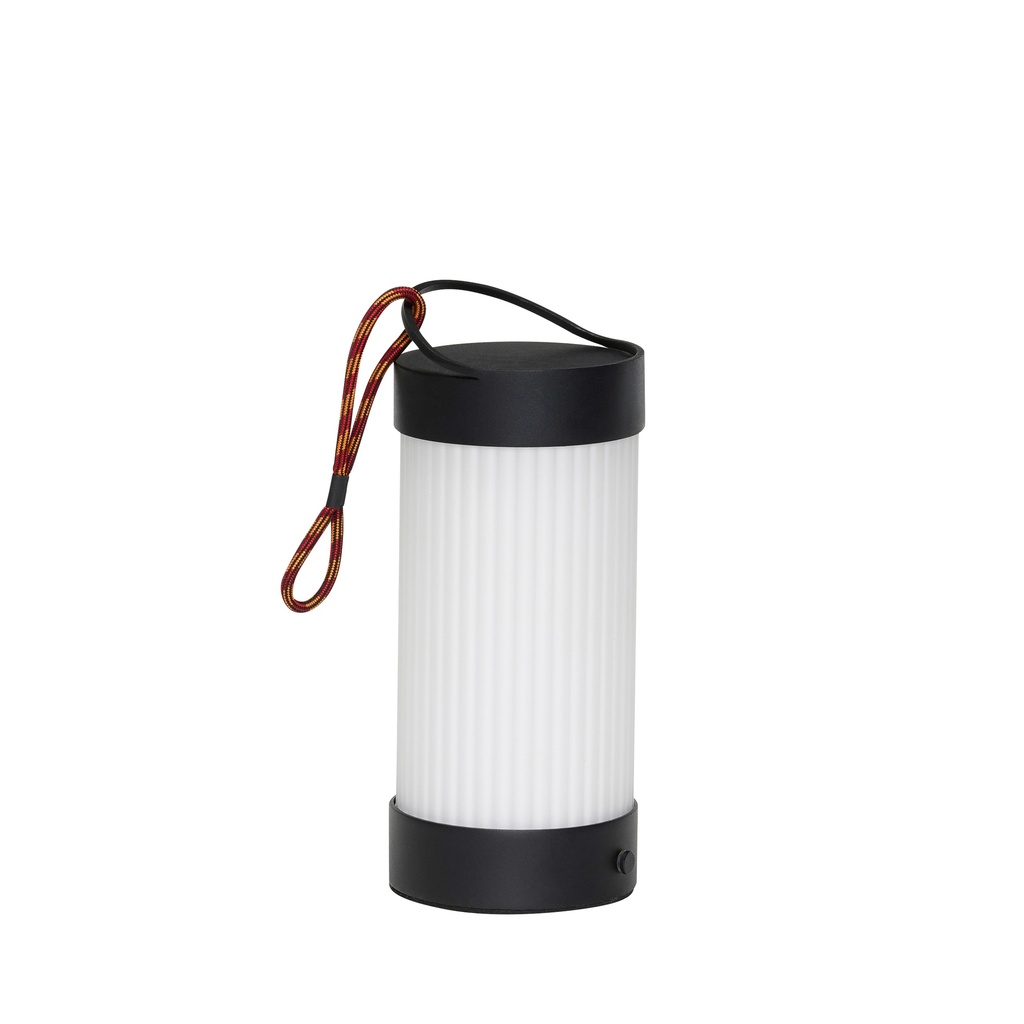 Hübsch Camp genopladelig lampe, ude/indendørs, sort